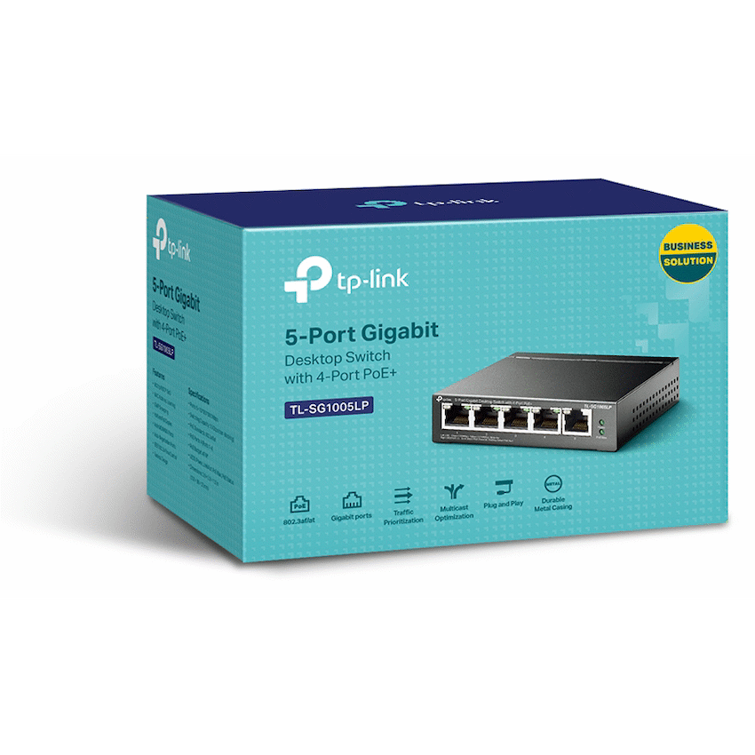 TP-Link TL-SG1005LP 5-Port Gigabit Desktop Switch with 4-Port PoE+