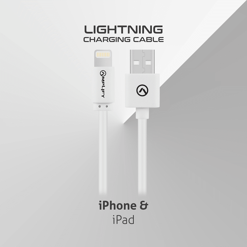 Amplify Lightning Charging Cable for iPhone & iPad (10W) - White