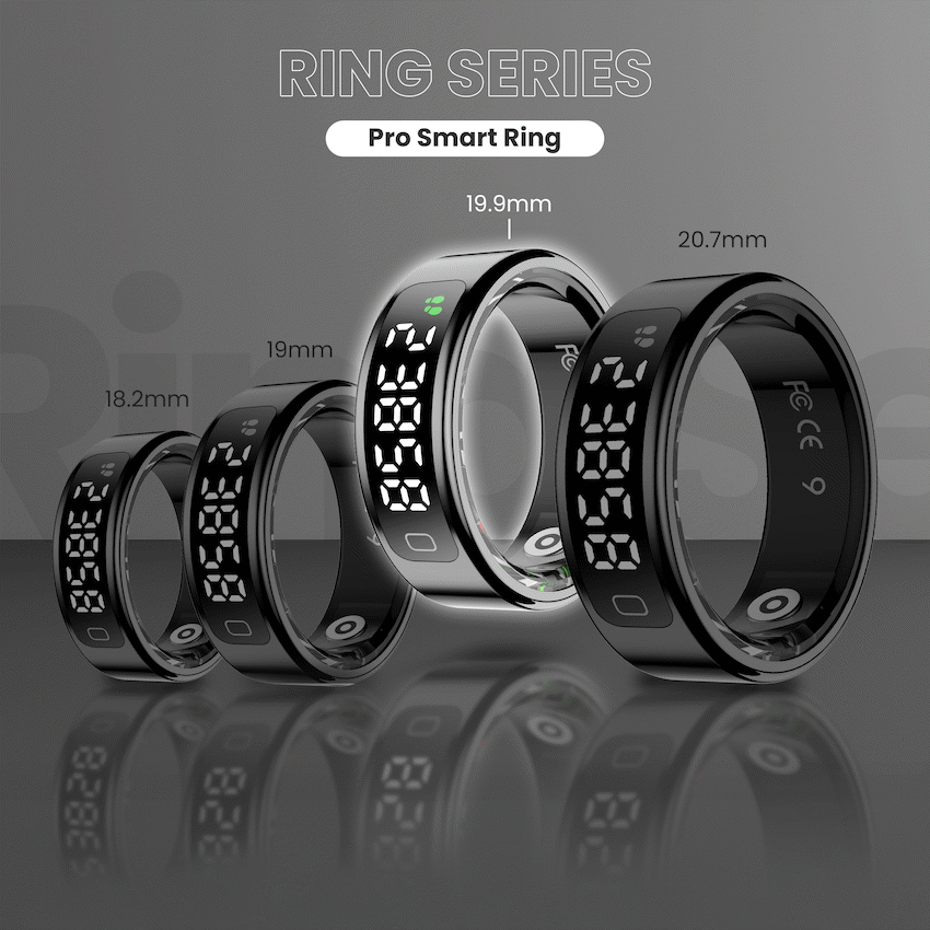 Volkano Ring Series Ring Pro Smart Ring with Charging Case - 19.9mm