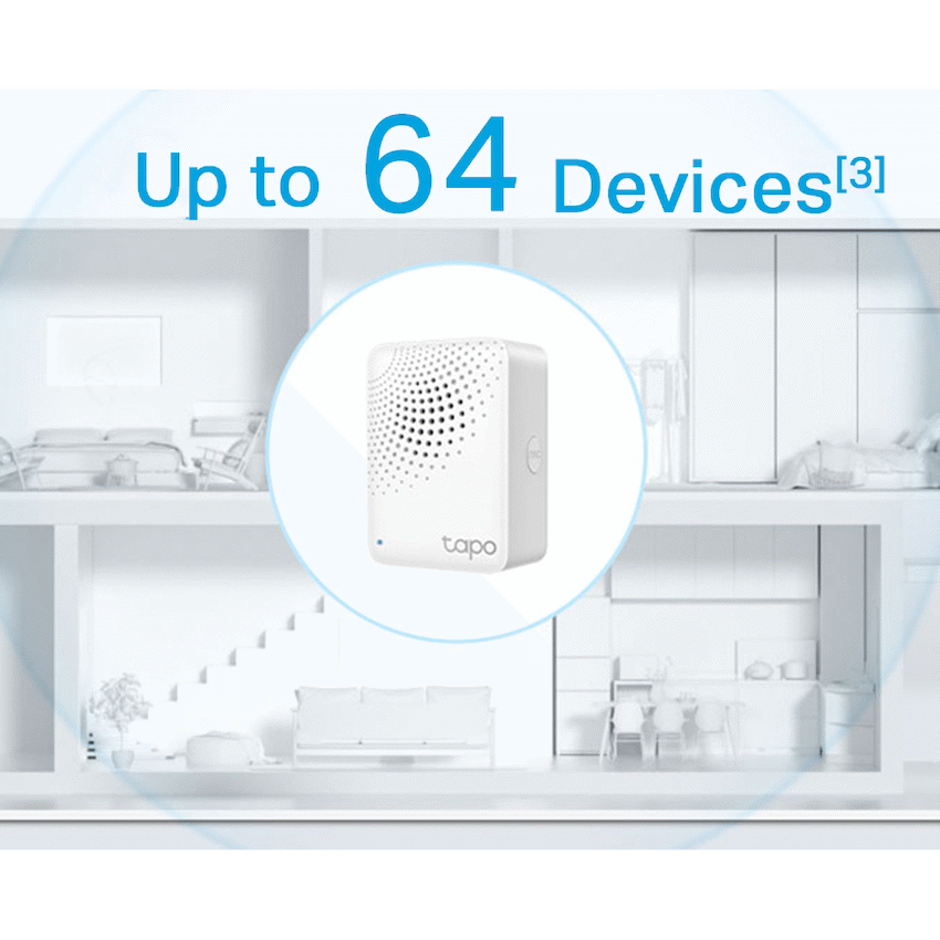 TP-Link Tapo H100 Smart Wi-Fi 868mhz Hub with Chime