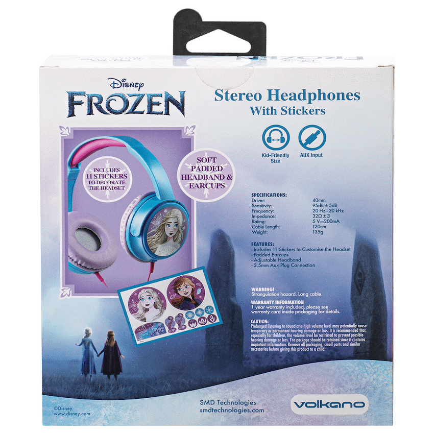 Frozen Auxiliary Headphones with Stickers