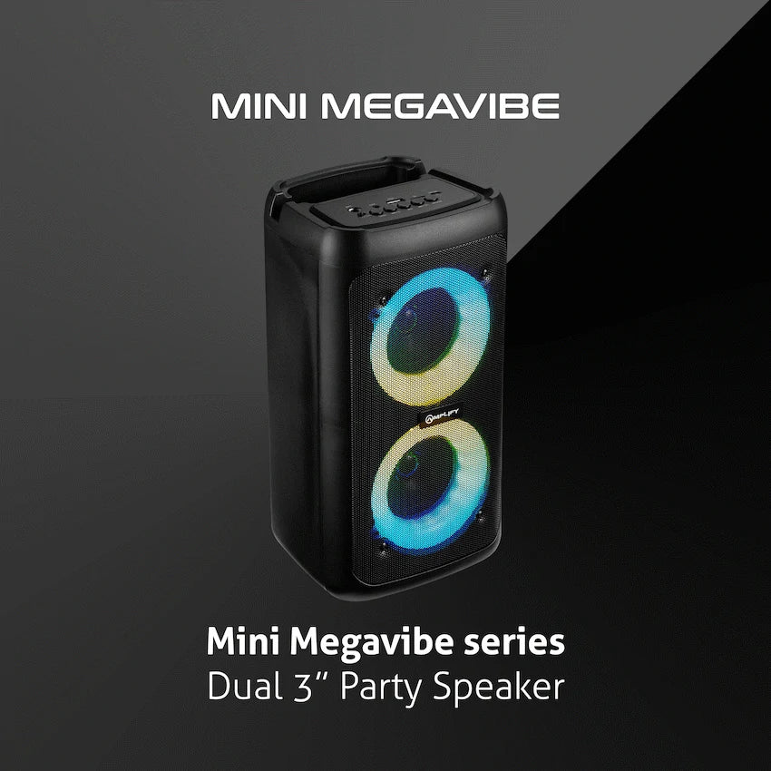 Amplify Mini Megavibe Series Dual 3" Party Speaker - Black