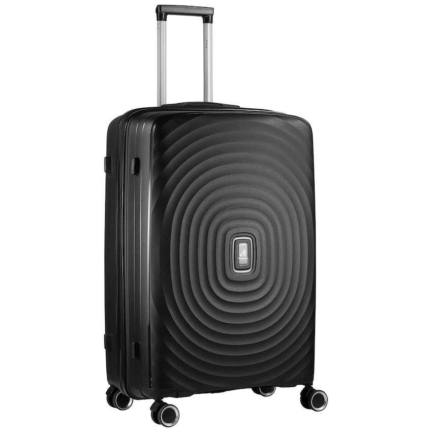 Travelwize Ripple PP 4-Wheel Spinner 3 Pc Luggage Set - Black