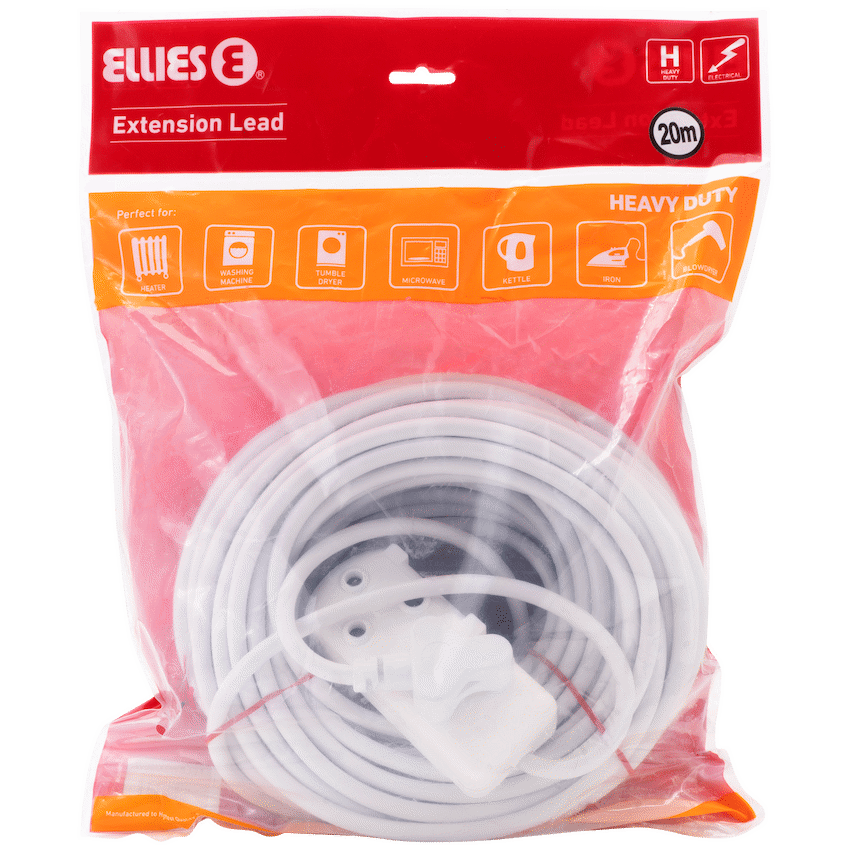 Ellies Side by Side Light Duty Extension Lead-20M