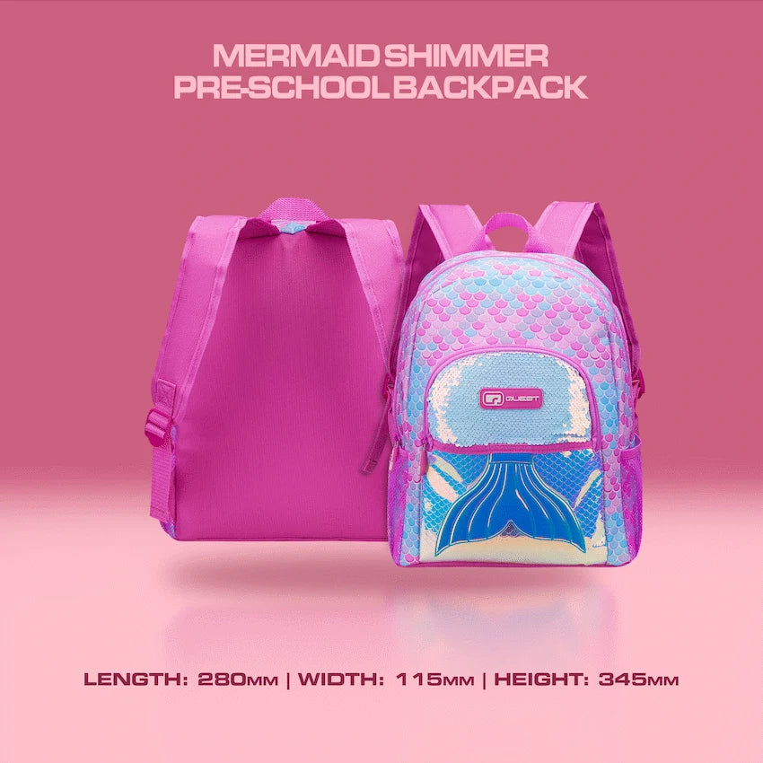 Quest Mermaid Shimmer Pre-School Backpack - Pink