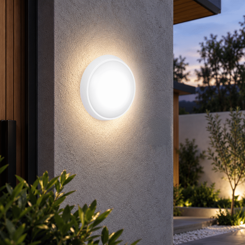 Ellies Spectra Series - AC 15W Round LED Bulkhead with 3CCT -WT