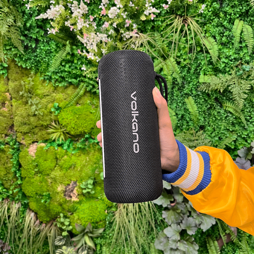 Volkano Rave Series Portable Bluetooth Speaker - Black with grey buttons
