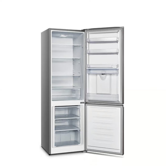 Hisense H370BIT-WD 263L Titanium Inox Combi refrigerator with water dispenser