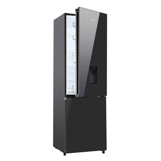 Hisense H370BMIB-WD 263L Black Mirror Combi refrigerator with water dispenser