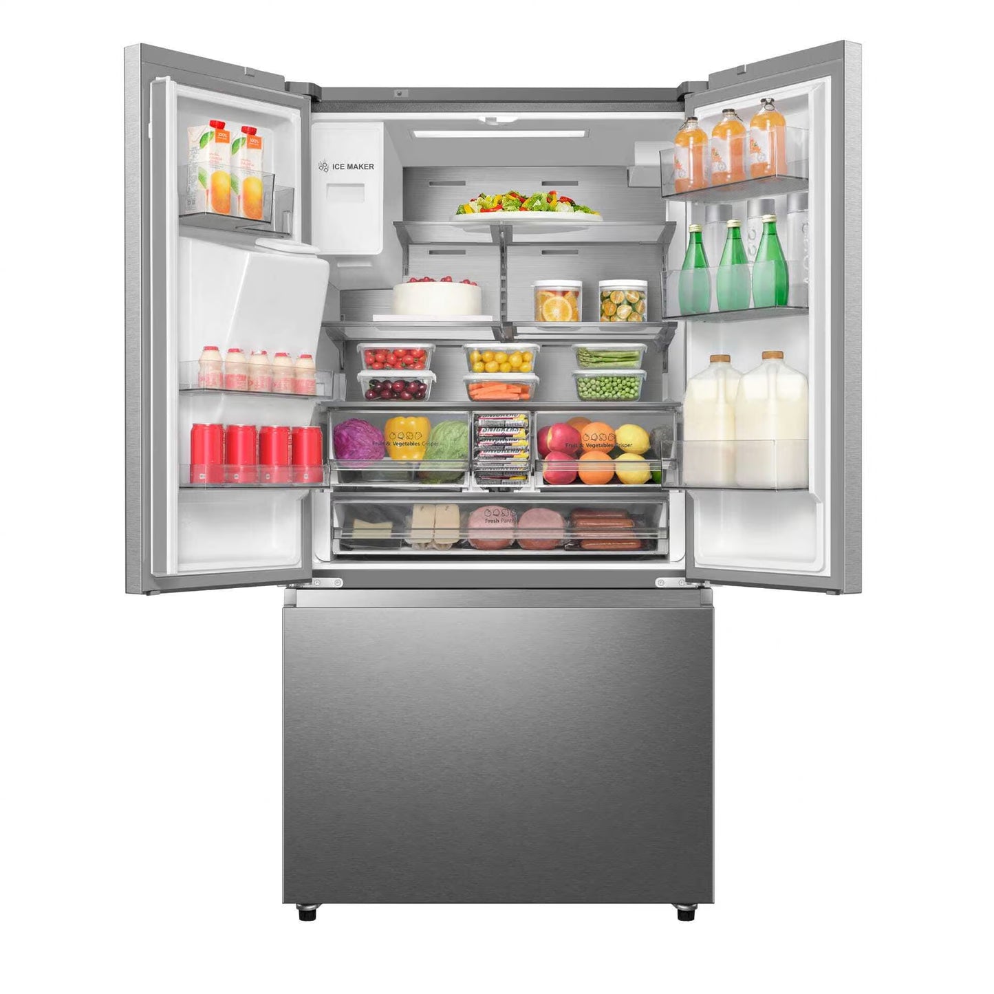 Hisense H760Fs Id 536L Stainless Steel French Door Refrigerator With Water Dispenser - Everyday Elektronics South Africa