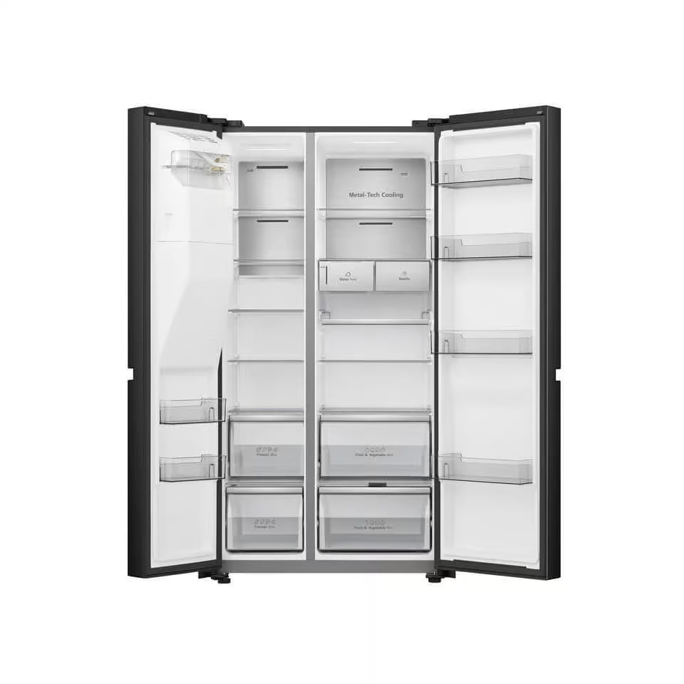 Hisense H780Sb Idl 601L Black Stainless Steel Multi Door Refrigerator With Integrated Handle And Water Dispenser - Everyday Elektronics South Africa