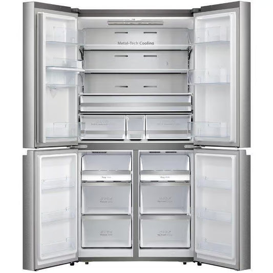 Hisense H750Fs Wd 579L Brushed Stainless Steel Multi Door Refrigerator With Integrated Handle - Everyday Elektronics South Africa