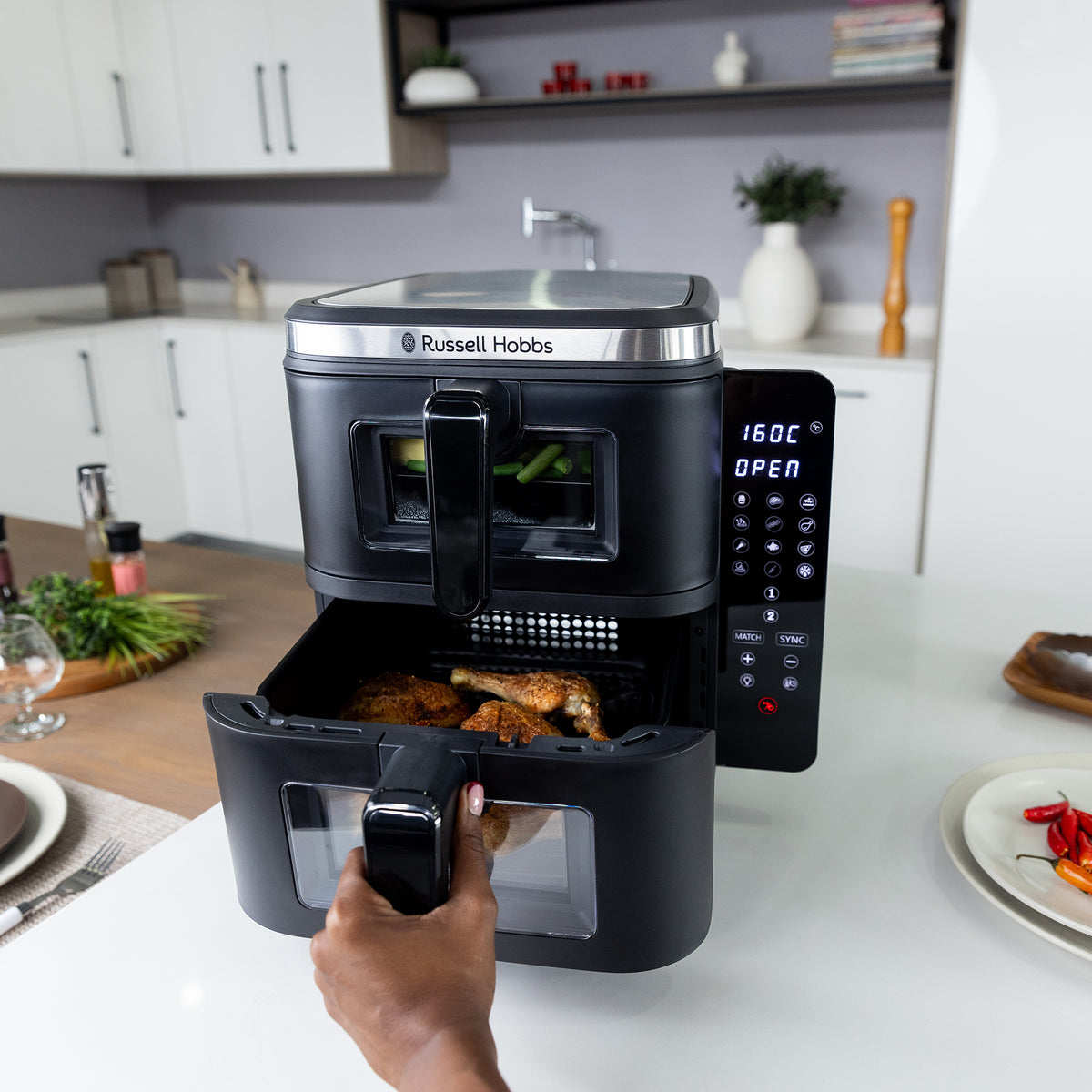 RUSSELL HOBBS 11L DUAL STACK DIGITAL AIR FRYER RHAF11DS