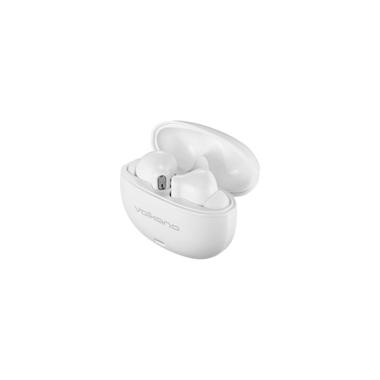 Volkano Pulse Series True Wireless Earphones With Charging Case White - Everyday Elektronics South Africa