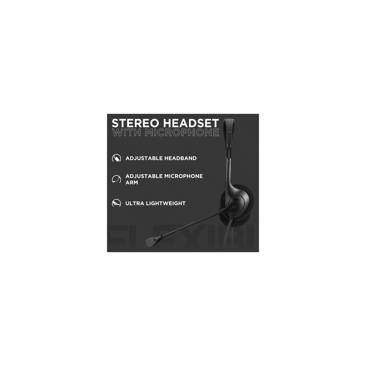 VOLKANO CHAT 2 STEREO HEADSET WITH BOOM MICROPHONE
