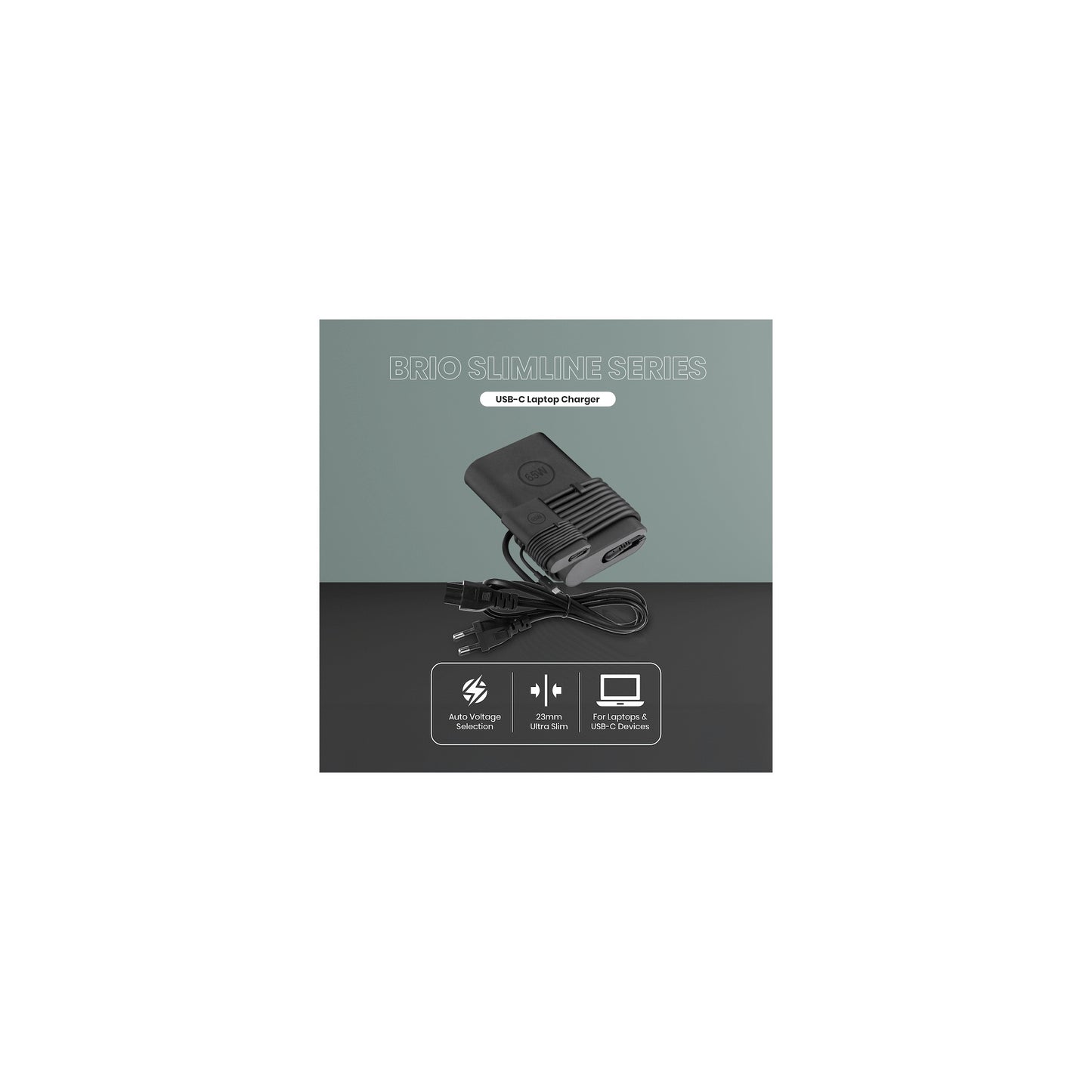 Volkano Brio Slimline Series Type C 65W Laptop Charger - Everyday Elektronics South Africa