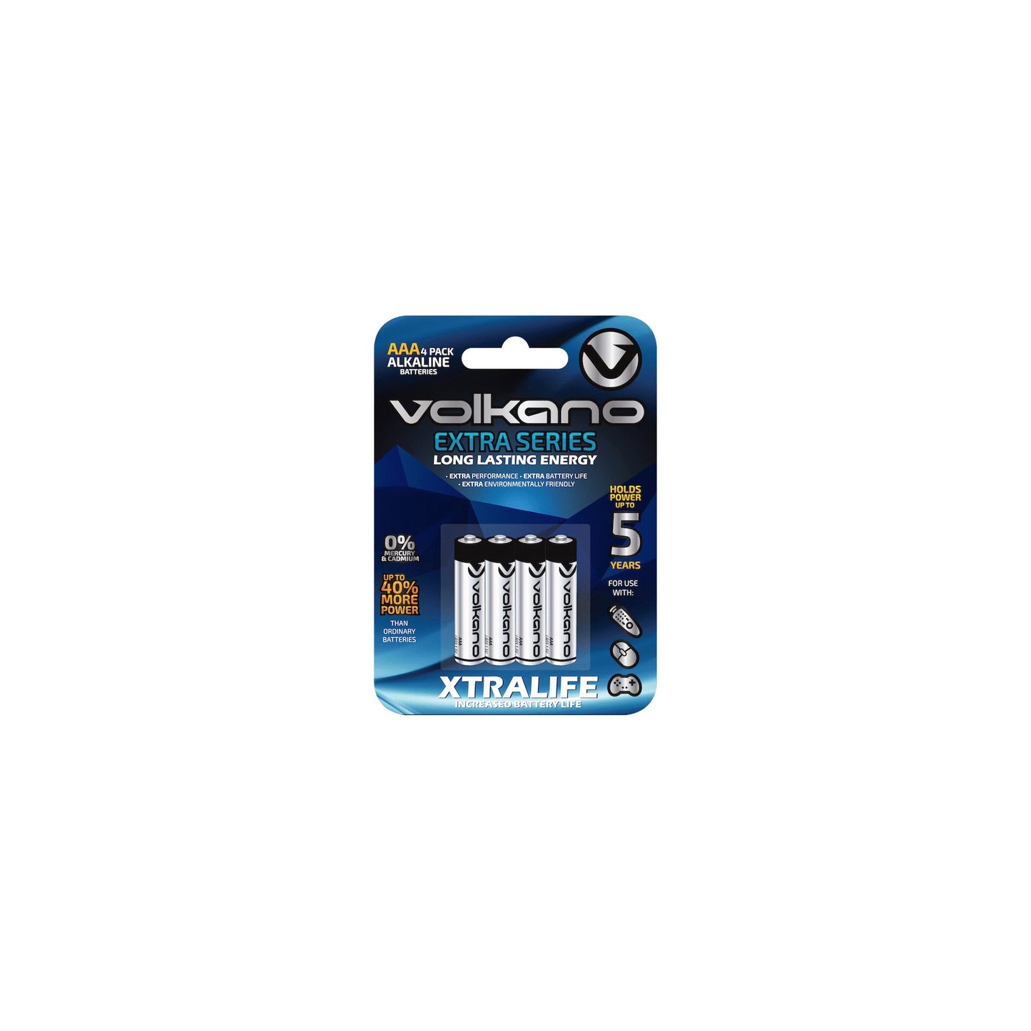 Volkano Extra Series Alkaline Batteries Aaa Pack Of 4 - Everyday Elektronics South Africa
