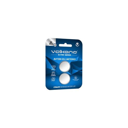 VOLKANO EXTRA SERIES CR2016 PACK OF 2 BATTERIES