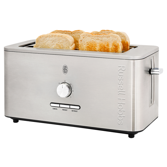 Russell Hobbs Nexus 4 Slice Toaster Silver Luxury Signature design