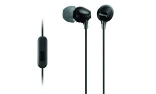 Sony MDR-EX15AP (Black) In-Ear Earphone with Mic for iPhone - Android - BlackBerry