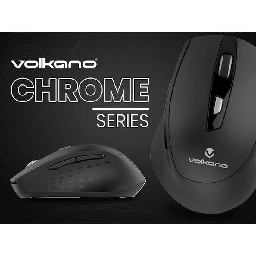 Volkano Chrome Series Wireless Mouse - Black