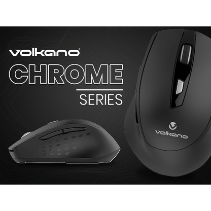 Volkano Chrome Series Wireless Mouse - Black