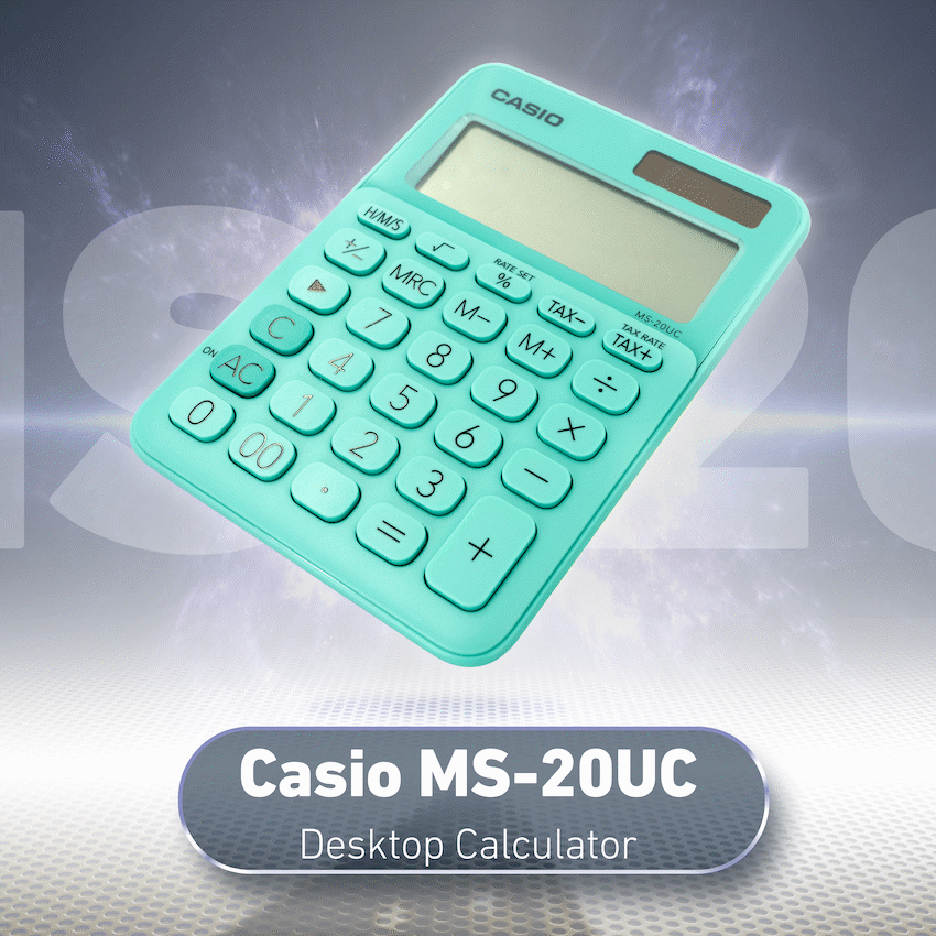 Casio MS-20UC - Desktop calculator 12 Digit - Green