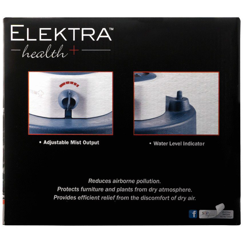 8076 - Elektra Health Warm Steam Humidifier 3l