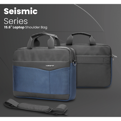 Volkano Seismic 15.6" Laptop Shoulder Bag Blk/Nvy