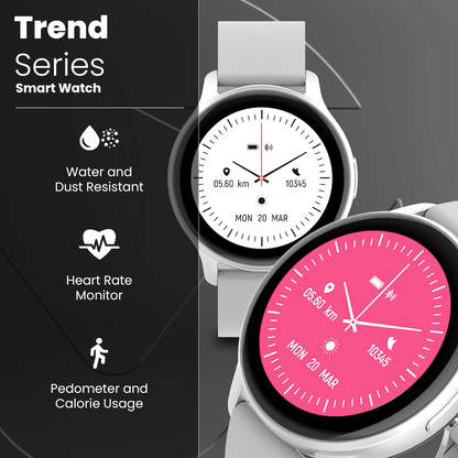 Volkano Active Tech Trend series Watch with heart rate monitor - Silver