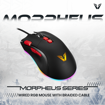 VX Gaming Morpheus Series Wired RGB Mouse with Braided Cable