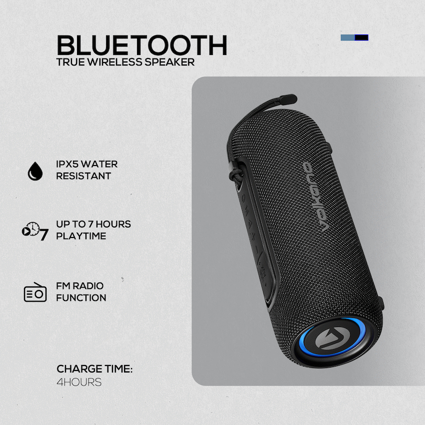 Volkano Mini Mamba 2.0 Series Bluetooth Speaker - Black