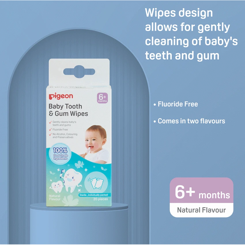 Pigeon Baby Tooth & Gum Wipes - Natural (20 Pcs)