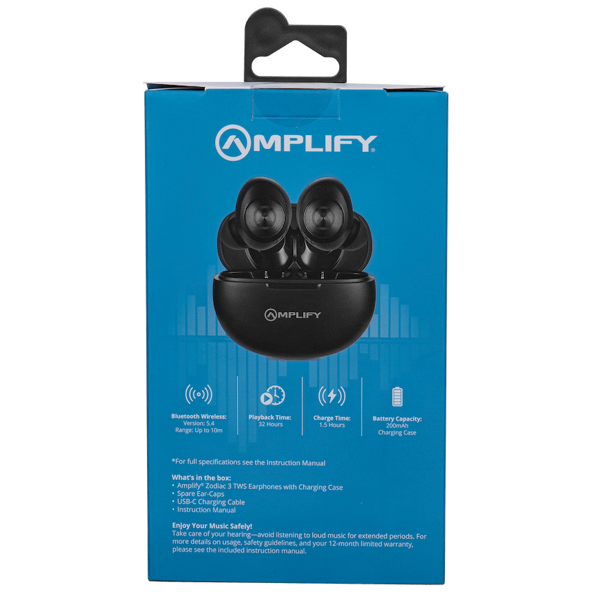 Amplify Zodiac 3 True Wireless Earphones - Black
