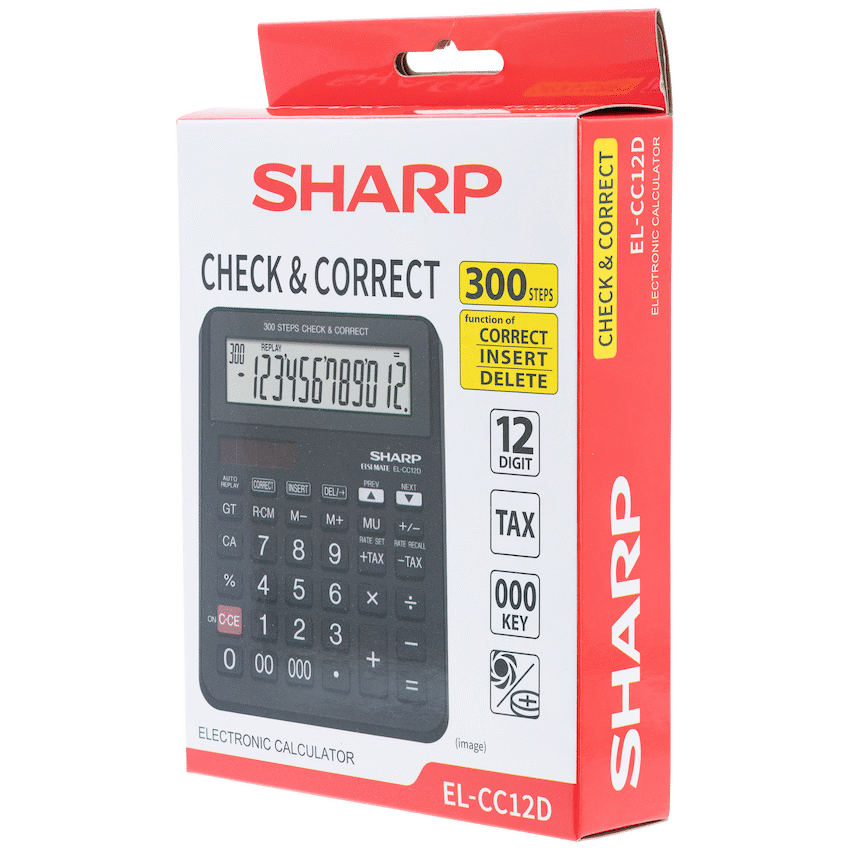 Sharp EL-CC12D Desk Calculator - CheckCorrect Tax