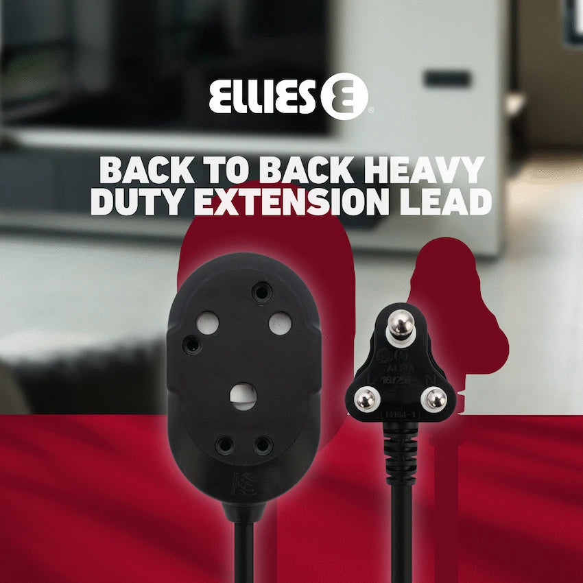 Ellies Back to Back Heavy Duty Extension Lead - 5m