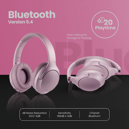 Volkano Odyssey ANC Bluetooth Wireless Headphone - Rose Gold