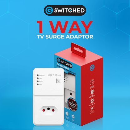 Switched 1-Way TV Surge Adaptor with SANS 164-2