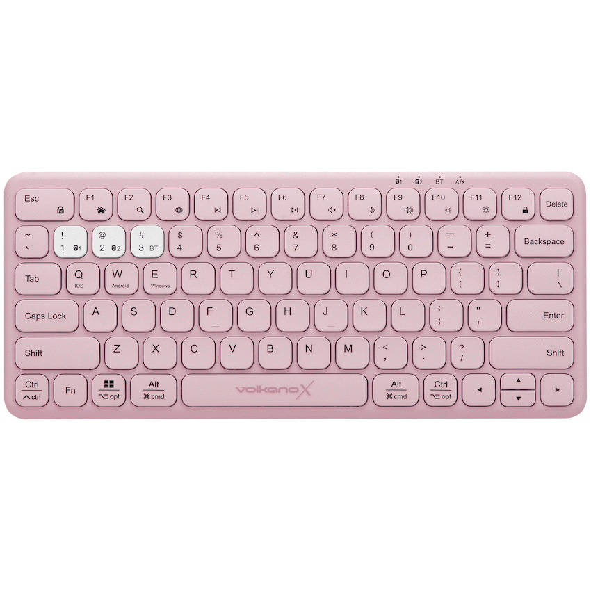 VolkanoX Blaze Bluetooth Wireless Keyboard and Mouse Combo - Rose