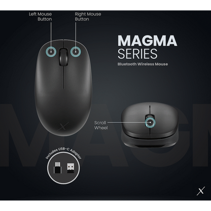 VolkanoX Magma Bluetooth Wireless Mouse - Graphite