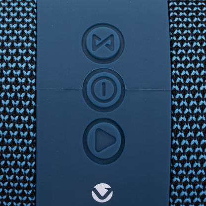 Volkano Flow Series Portable Bluetooth Speaker - Blue with Blue Buttons