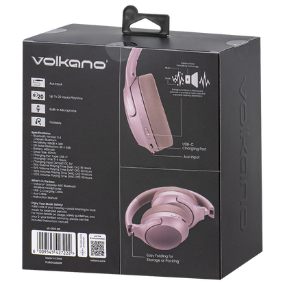 Volkano Odyssey ANC Bluetooth Wireless Headphone - Rose Gold