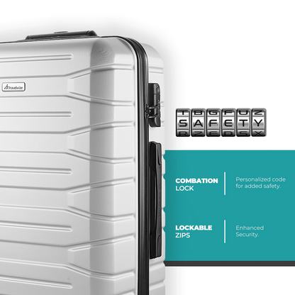 Travelwize Cabana ABS 4-Wheel Spinner 65cm Luggage - Platinum