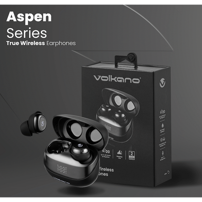 Volkano Aspen True Wireless Earphones - Black