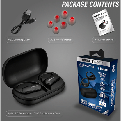 Volkano Sprint 2.0 Series Sports TWS Earphones with Case