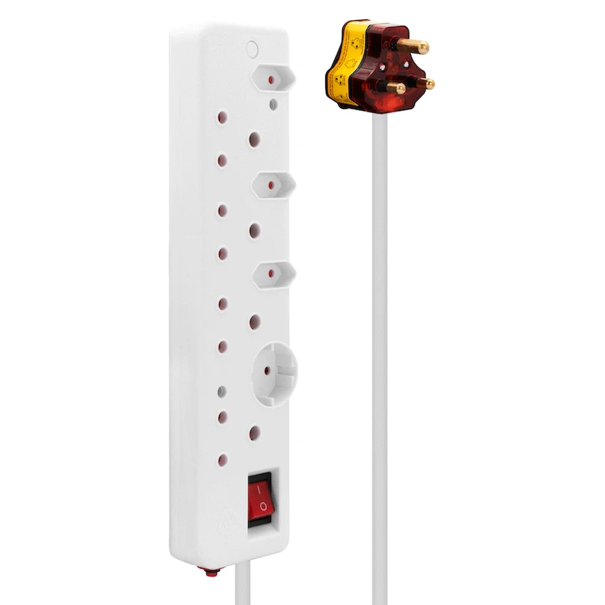 Ellies 8-Way High Surge Multiplug 0.5m