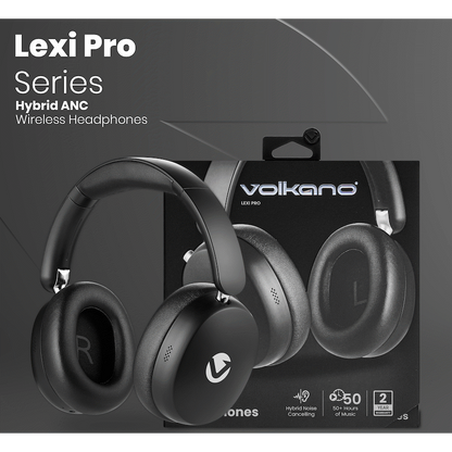 Volkano Lexi Pro Hybrid ANC Headphones - Black