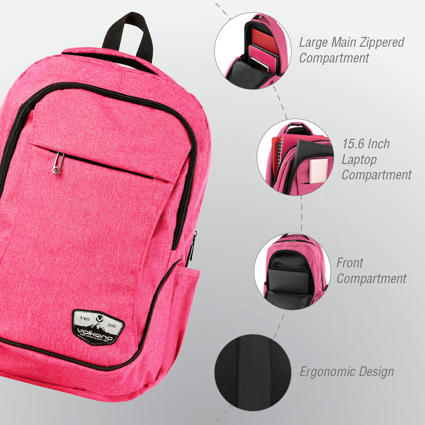 Volkano Victory Backpack - Pink Mel