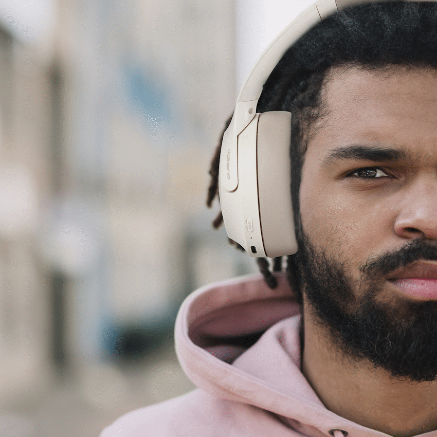 Volkano Odyssey ANC Bluetooth Wireless Headphone - Nude