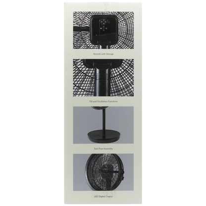 Boden Stark LED Display Stand Fan - Black